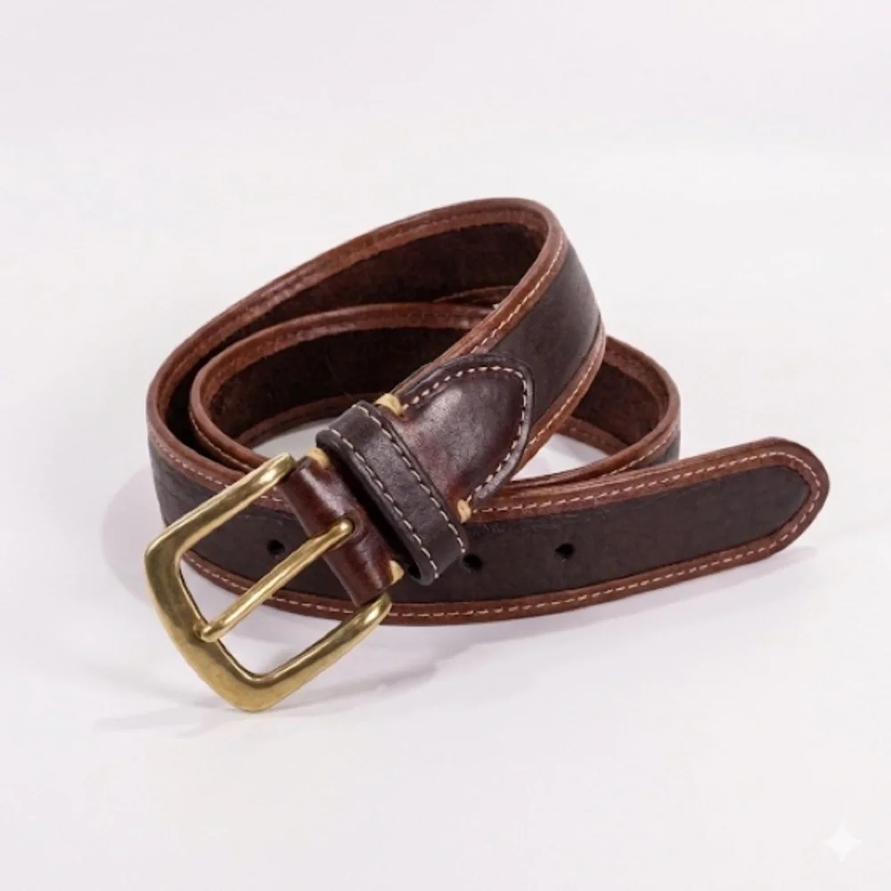 Cole Haan Men’s Allen Leather Belt Made In USA Brown Size 32